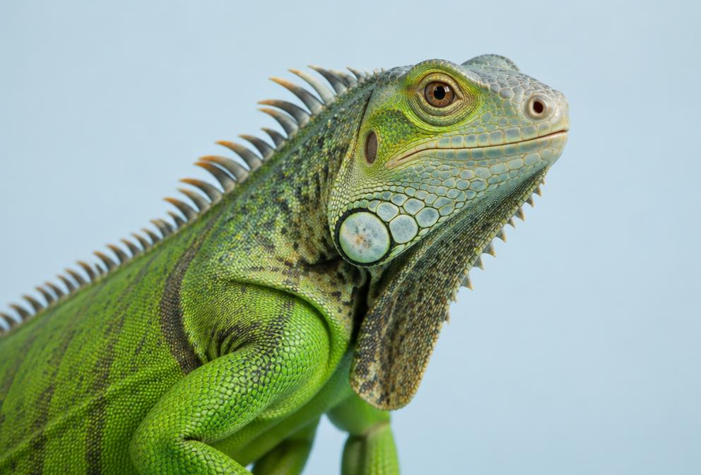Green iguana portrait